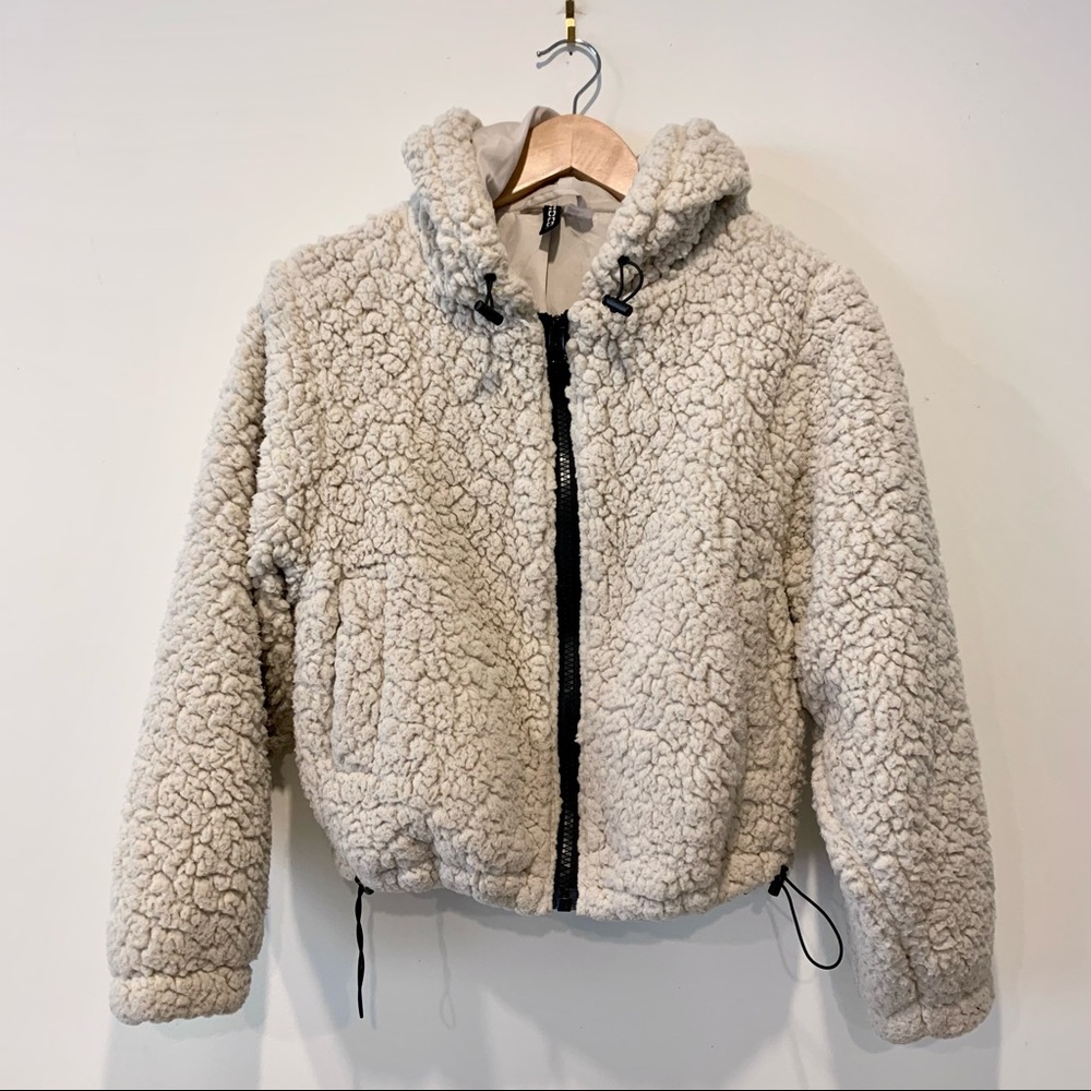 H&M Sherpa Zip Up Sweater